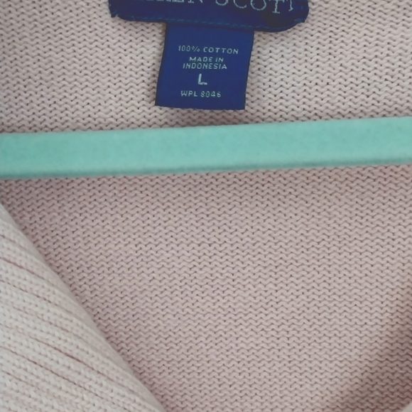 KAREN SCOTT PINK CARDIGAN WITH GOLD TONED BUTTONS - Picture 6 of 6